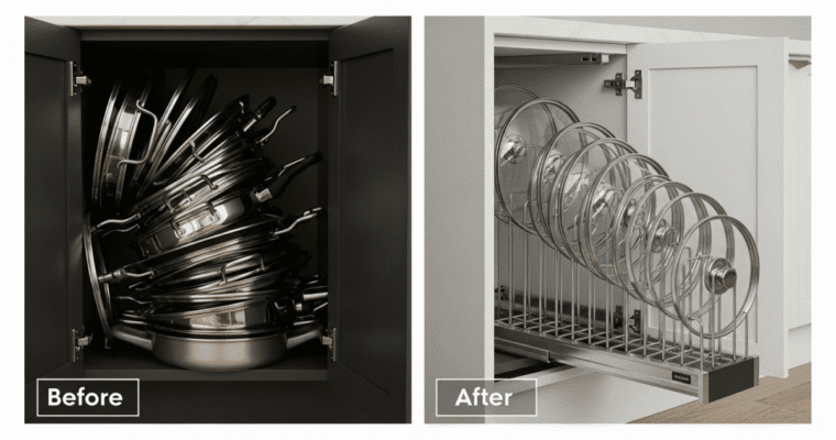 Pot Lid Organizer Pull Out