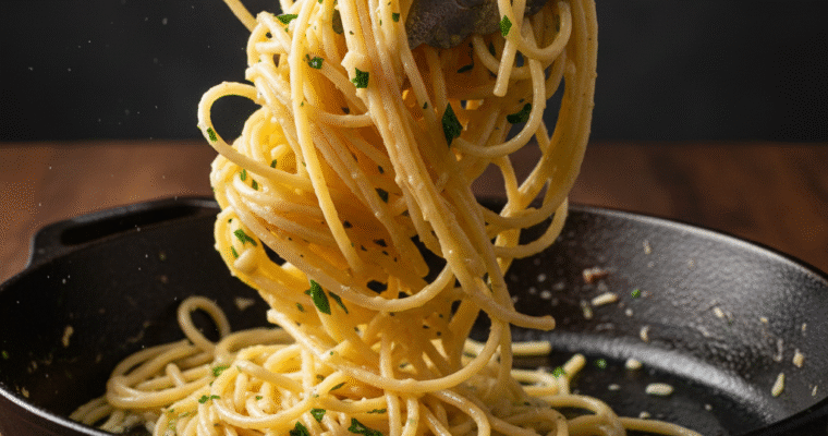 15-Minute Garlic Parmesan Pantry Pasta