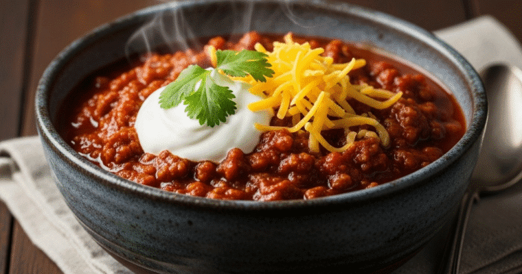 Simple Homemade Beef Chili