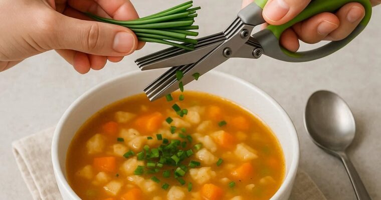 Herb Scissors with Cleaning Comb: Cut Fresh Herbs in Seconds