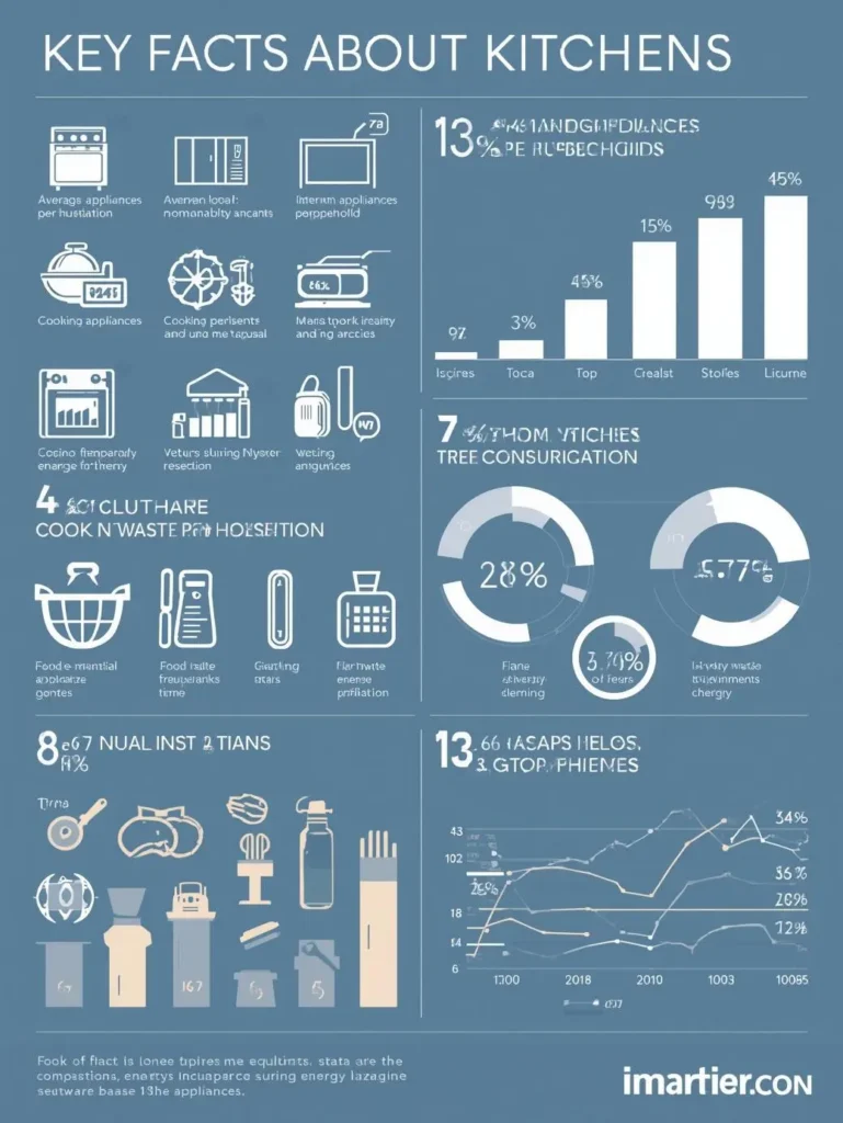 Linear illustration showing kitchen appliance evolution from clay pots to smart 