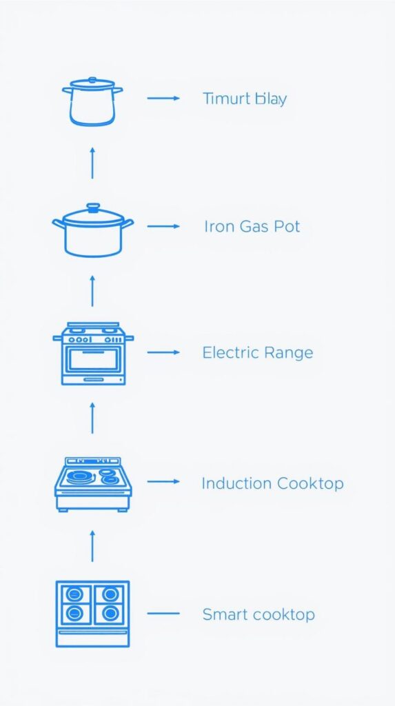 The steady march of kitchen technology from clay to smart appliances.