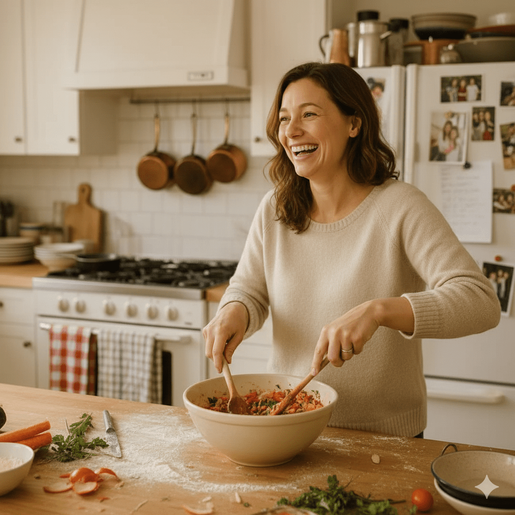 Lylun from Kitchen Rescue Tips offers a warm, welcoming smile from her kitchen, inviting you to ask your cooking questions.
